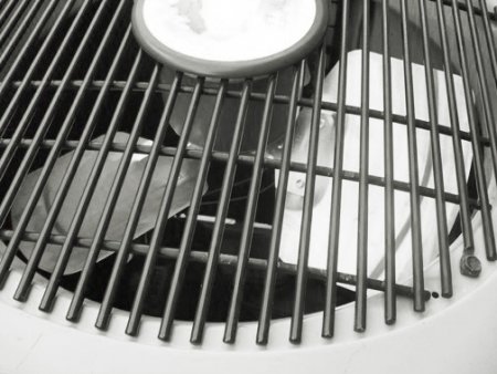 Closeup of top of A/C unit